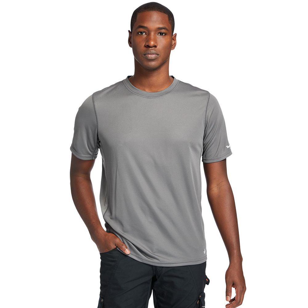 Camisetas Timberland Argentina Hombre - Pro® Wicking Good Short-Sleeve - Gris - JLROGV-096